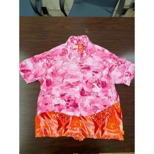 Vans x Collins Strada Floral Button Up Short Sleeve Women’s Tee Size X-Small